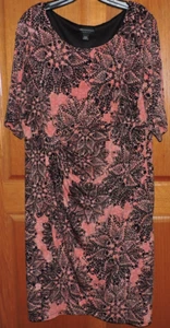 40" Long CONNECTED APPAREL Dress-Partially Lined Faux Wrap Around Size 24W -3x - Picture 1 of 5