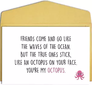 Funny Friendship Greeting Card, Best Friend Birthday Card, Happy Birthday Card f - Picture 1 of 8