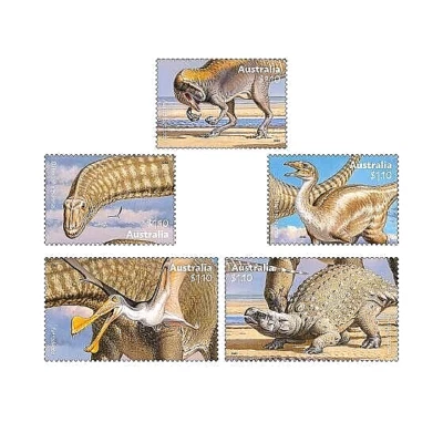 AUSTRALIA 2022 SC 5499-5503 DINOSAURS MINT NEVER HINGED/ORIGINAL GUM VERY FINE - Image 1 of 4
