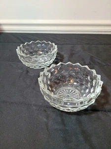A Lot Of 2 Fostoria American Clear Glass Candy Dish No Lid 5" - Picture 1 of 9