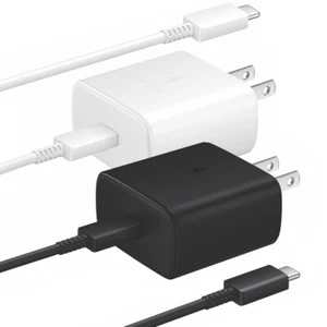 45W Samsung Galaxy S25 S24 S23 Ultra Super Fast USB-C Wall Charger Type-C Cable - Picture 1 of 17