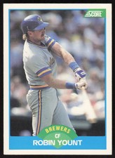 1989 Score   Robin Yount #151 Milwaukee Brewers