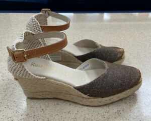 Russell & Bromley Coco Nut Glitter Wedge / Espradrilles Size 38 / UK 5