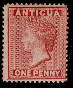ANTIGUA QV SG26, 1d rose, LH MINT. Cat £60. - Picture 1 of 1