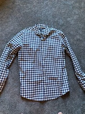 Nueva Camisa Express Marfil y Azul Cuadros Hombre Lg Slim Foto 1 de 3