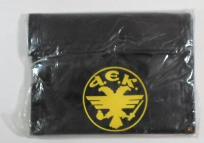 CARTERA DELGADA AEK FC GREEK SOCCER TEAM 5,5"" CON CREMALLERA SIN USAR DE STOCK ANTIGUO Foto 1 de 4