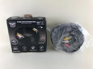 Night Owl In-Wall Rated 100' BNC/RCA Extension Cable VIDEO POWER & AUDIO - Picture 1 of 10