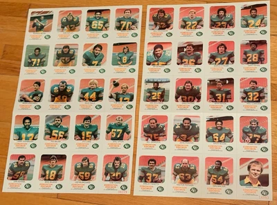 Juego de gallo rojo de fútbol americano 1981 Edmonton Esquimales CFL x40 hojas sin cortar Warren Moon Foto 1 de 3