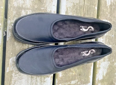 Zapato de cuña informal Soft Walk para mujer 9 negro, en buen estado, envío gratuito Foto 1 de 4