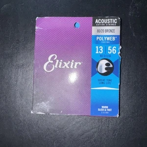Elixir 11100 POLYWEB Acoustic Guitar Strings Medium 13-56 - Picture 1 of 2