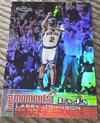 Larry Johnson 2000-01 Topps Finest Moments Refractor Parallel Card #FM-LJ Knicks - Image 1 of 2