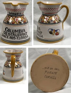 Columbia Restaurant Florida Ceramic Sangria Pitcher 44 oz Colorful - Bild 1 von 7