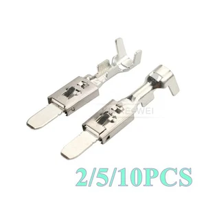 Automotive 6.3mm Electrical Wiring Crimp Male Plug Pin Terminals Contact New - Picture 1 of 2