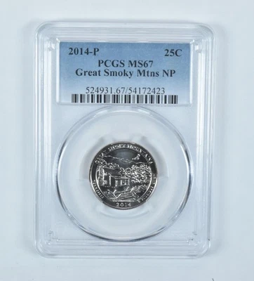 2014-P Washington Quarter ATB Great Smoky Mountains MS67 PCGS - Image 1 of 4