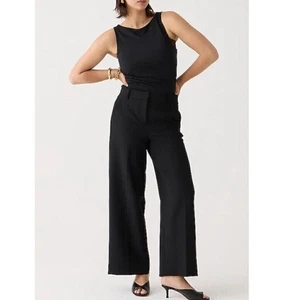 J.Crew Sydney Hose weites Bein vier Jahreszeiten Stretch schwarz Größe BN850 Größe 6 - Bild 1 von 6