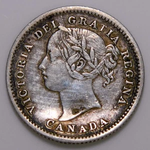 Canadá 1870 10 centavos plata estrecho 0 doblado i967 - Imagen 1 de 2