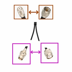1x Mini-UHF to 2x TNC Male/Female GPS Antenna Y Splitter/Combiner Adapter cable - Picture 1 of 9