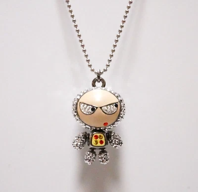 SWAROVSKI Elliott Colar Pingente Corrente Bola Longa Prata 90cm 35" sem caixa - Imagem 1 de 4