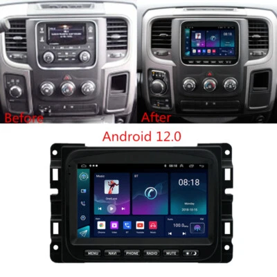 Radio estéreo Android de 7" GPS Wifi para Dodge Ram 2013-2018 Jeep Compass 2017-2020 Foto 1 de 4