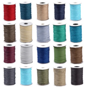 80m/roll Braided Korean Waxed Polyester Cords Beading String Craft Threads 0.8mm - Picture 1 of 58