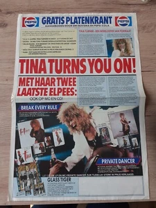 Sehr seltene Holländische Pepsi Promo Werbefolder April 1987 Tina Turner - Bild 1 von 2