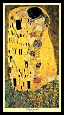 Gustav Klimt El Beso Arte Magnético Lienzo Impresión Imán Nevera 9.5x17 Grande Foto 1 de 2