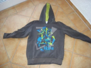 YIGGA  Sweater mit Kapuze  Hoddie   grau mit Aufdruck   Gr. 146/152 - Bild 1 von 4