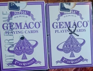 GEMACO ALPHA CASINO PLAYING CARDS, 2 Decks, one Harrahs+one Terribles - Picture 1 of 2