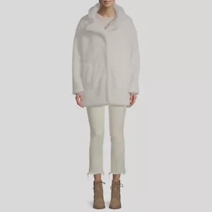 Jason Maxwell Women's Oversized Sherpa Coat, Ivory, Size: X-Large - Picture 1 of 6