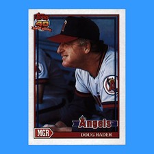1991 Topps Baseball #231 - Doug Rader MGR, TL California Angels NM-MT