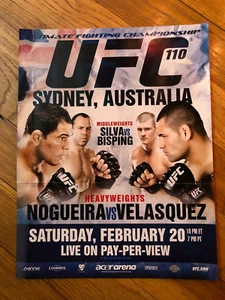 UFC 110 8 X 10 Poster Big Nog vs Cain Velasquez - Picture 1 of 4