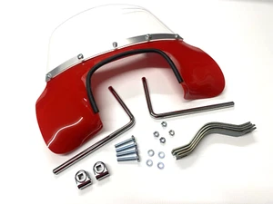 LAMBRETTA GP 125 150 200 1969 A 1985 MOSQUITERO ROJO SÓLIDO CON FIJACIONES - Imagen 1 de 5