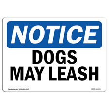 Psy na smyczy OSHA Znak zawiadomienia Metal Plastikowa naklejka