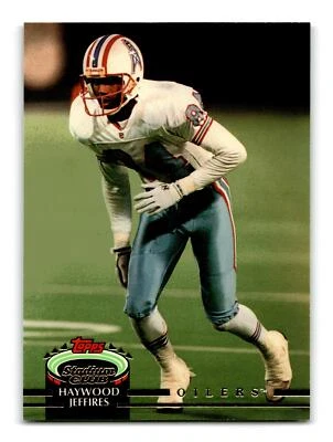 Haywood Jeffires 1992 Stadium Club #373 Houston Oilers Mint - Image 1 of 2