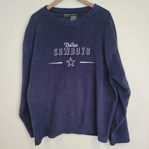 Dallas Cowboys The Edge Blue Spell Out Fleece Sweatshirt VTG XL - Picture 1 of 7