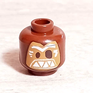 LEGO Mask Islander Alien Ocean Life Carved Space Head Reddish Brown Witch Doctor - Picture 1 of 1