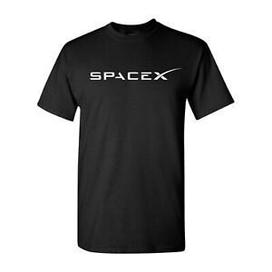 Spacex T-shirt Space Exploration NASA Elon Musk Tesla Sm-2XL Black and White