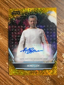 2024 Topps Chrome Star Wars Hyperspace Andy Serkis as Kino Loy Auto Gold /50 - Picture 1 of 2