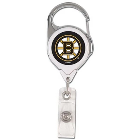 Boston Bruins Retractable Metal Badge Holder [NEW] NHL Key Chain ID Ring Cover