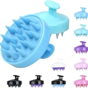 Hair Scalp Silicone Massager Brush Massaging Shampoo Brush Shower Cleaner Tools - Picture 1 of 23
