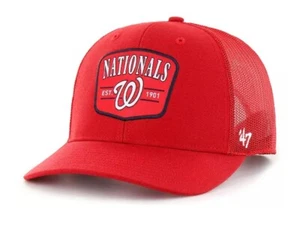 '47 Adulto Hombre Washington Nationals Escuadrón Rojo Ajustable Camionero Sombrero SnapBack - Imagen 1 de 6