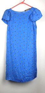 Vestido Zara Básico Azul Y Salmón Lunares Mangas Gorra Talla Extra Pequeño - Imagen 1 de 6
