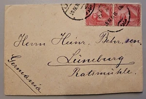 Carta Egipto 1911 n. Lüneburg/Alemania, Mi.Nr. 38 (2), reverso monograma - Imagen 1 de 3