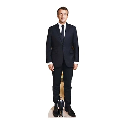 Emmanuel Macron Français Président Taille Réelle et Gratuit Mini Carton Découpe - Photo 1/2
