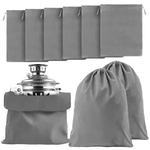 6 Pcs Silver Storage Bags Anti Tarnish Storage Bag Fabric Cloth Bags for Jewe - Picture 1 of 6