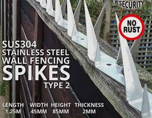 5 Pcs Galvanised Anti-Climb Wall Fencing Spikes Type2 Security Express Ship USA - Picture 1 of 7