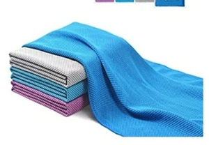Cycling Running Instant Ice Cold Cool Towel Sports Gym pink blue gray - Picture 1 of 11
