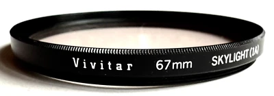 EXCELLENT VIVITAR 67mm SKYLIGHT (1A) OPTICAL LENS SCREW ON FILTER MADE IN JAPAN - Image 1 of 3