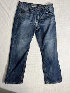 Jeans BKE Denim Ryan Pierna Recta Azul 34s Envejecido Lavado Medio - Imagen 1 de 10