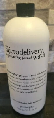 Philosophy The Microdelivery Exfoliating Facial Wash Jumbo Size 32 oz /946ml New Foto 1 de 3